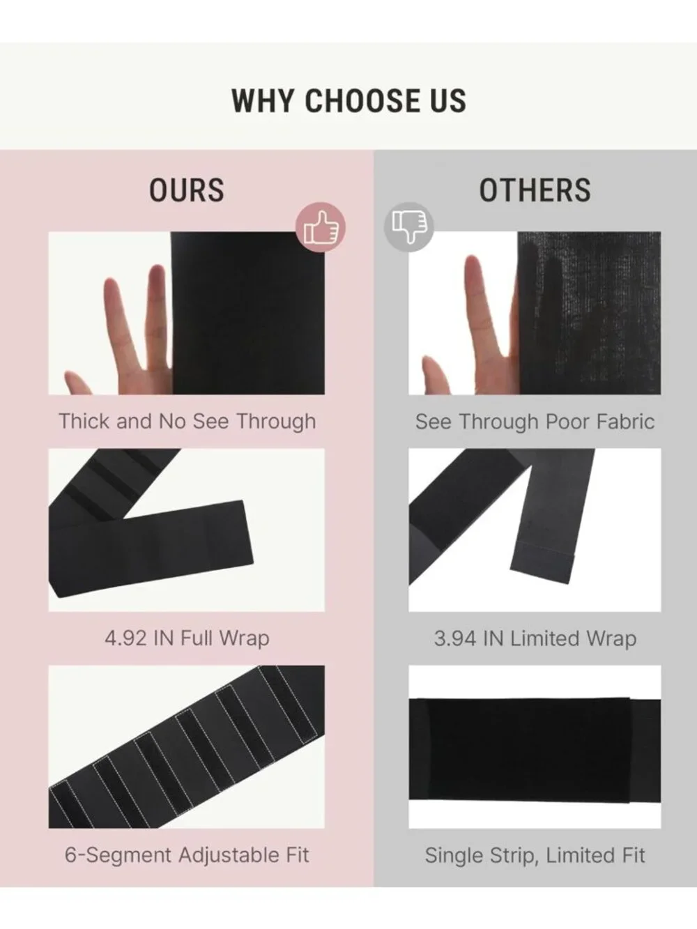 Tummy Control Waist Trainer for Women - Long Torso Trimmer Belt & Wrap